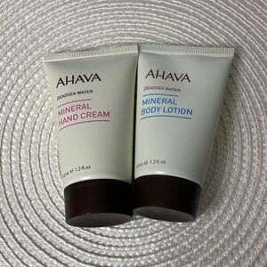 AHAVA Mineral Hand Cream and Body Lotion travel size 40ml/1.3oz each